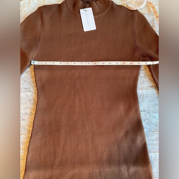 NEW w/Tags Line & Dot Reiss Ribbed Knit mini dress long sleeves, mock neck Large - Picture 9 of 10